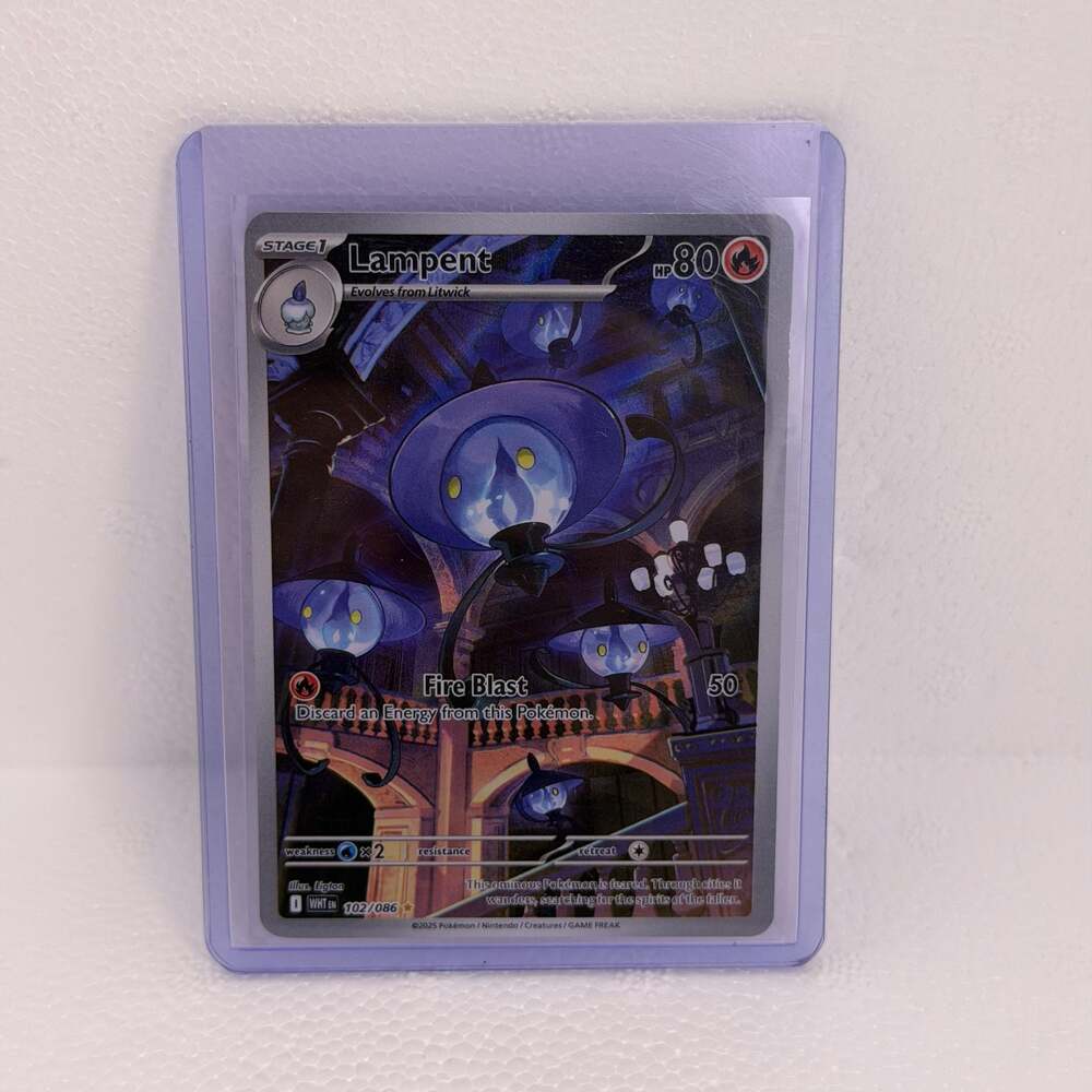Pokemon Lampent White Flare Illustration Rare 102/086 Card